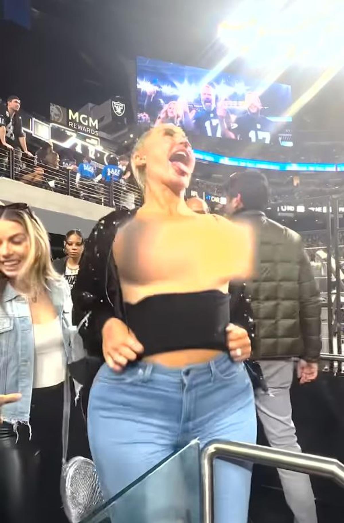 Moment vulgar la pauza meciului » Și-a arătat sânii pe stadion și a fost escortată de forțele de ordine