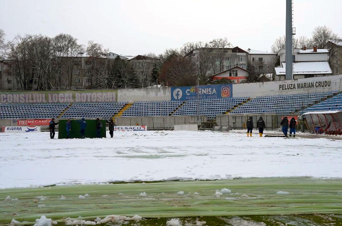 Ninsori la Botoșani, înainte de meciul cu FCSB » Cum arată terenul cu 9 ore înaintea restanței din Superliga