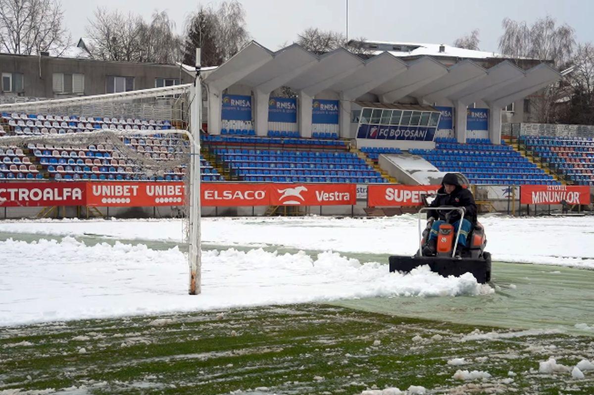 Ninsori la Botoșani, înainte de meciul cu FCSB » Cum arată terenul cu 9 ore înaintea restanței din Superliga