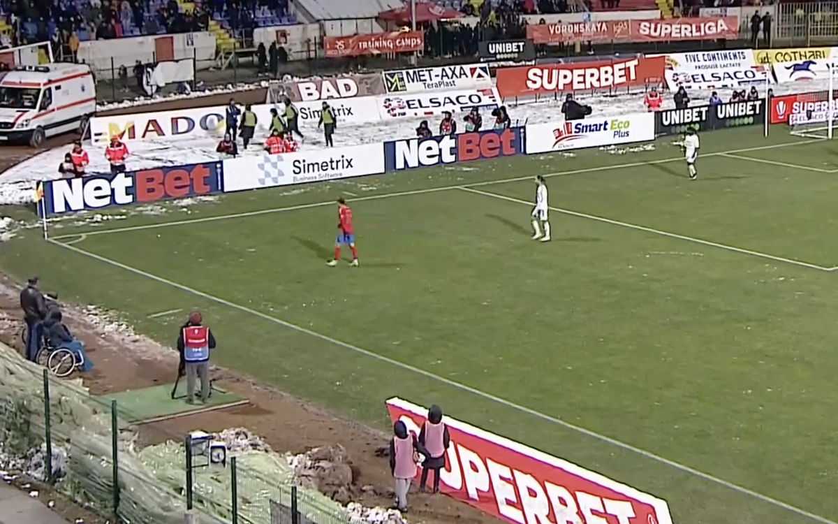 Gazonul de la Botoșani la meciul cu FCSB