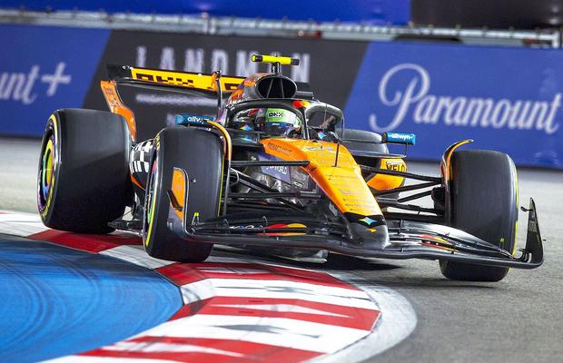 Lando Norris, cel mai rapid în „Orașul păcatelor” » Antrenamentul a fost întrerupt de două ori!