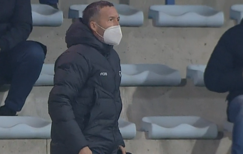 FCSB a cerut un penalty în minutul 40 al partidei cu Sepsi, pentru un presupus fault comis asupra lui Octavian Popescu (17 ani).