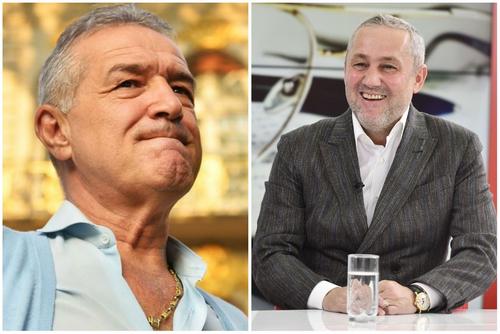 Gigi Becali, în stânga. În dreapta, Mihai Rotaru