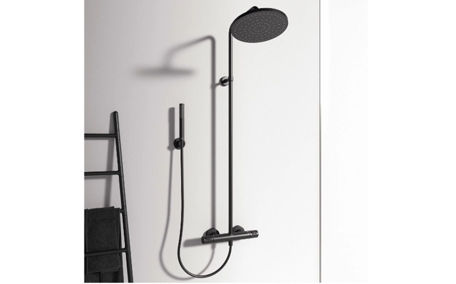 Coloana dus cu baterie si termostat Ideal Standard CeraTherm T25 Stick, negru mat (silk black) - GQS German Quality O experiență revigorantă: Cum alegi cea mai bună coloană de duș pentru baia ta?