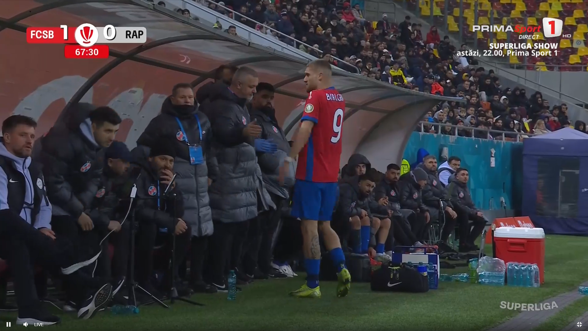 Daniel Bîrligea, furios după ce a fost schimbat în FCSB - Rapid
