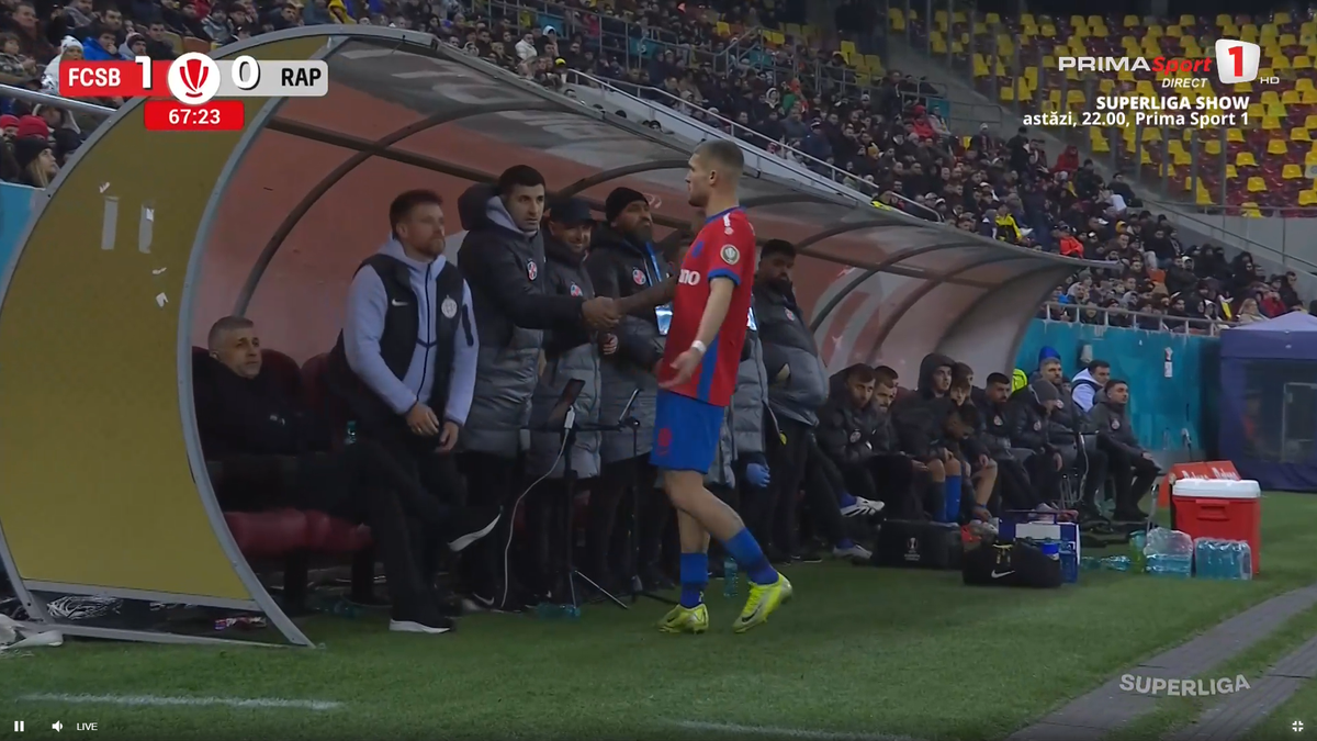 Daniel Bîrligea, furios după ce a fost schimbat în FCSB - Rapid
