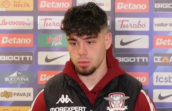 Andrei Borza, la primul meci ca titular la Rapid după 4 luni: „Asta ne-a costat cu FCSB”