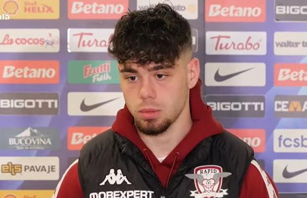 Andrei Borza, la primul meci ca titular la Rapid după 4 luni: „Asta ne-a costat cu FCSB”