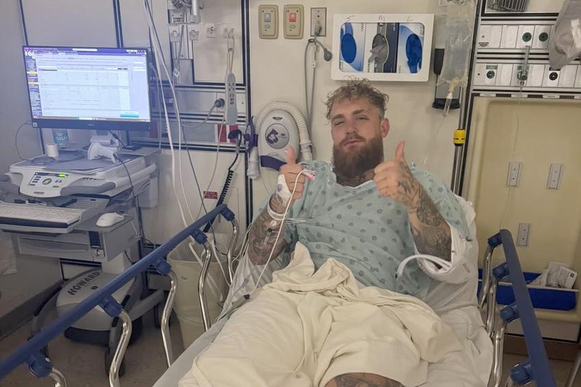 Jake Paul, mesaj direct de pe masa de operație, după ce Joshua i-a provocat o fractură dublă de mandibulă // FOTO: Instagram