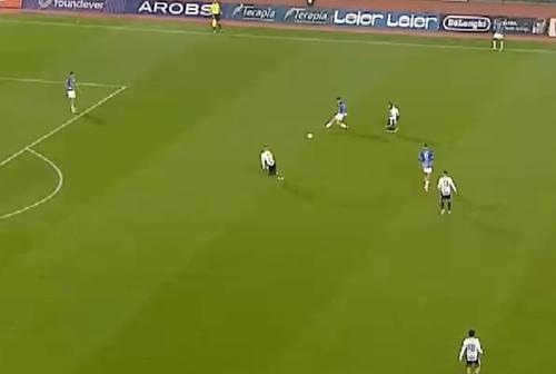 Lukic a interceptat pasa lui Radaslavescu și a marcat pentru 1-0 în U Cluj - Farul