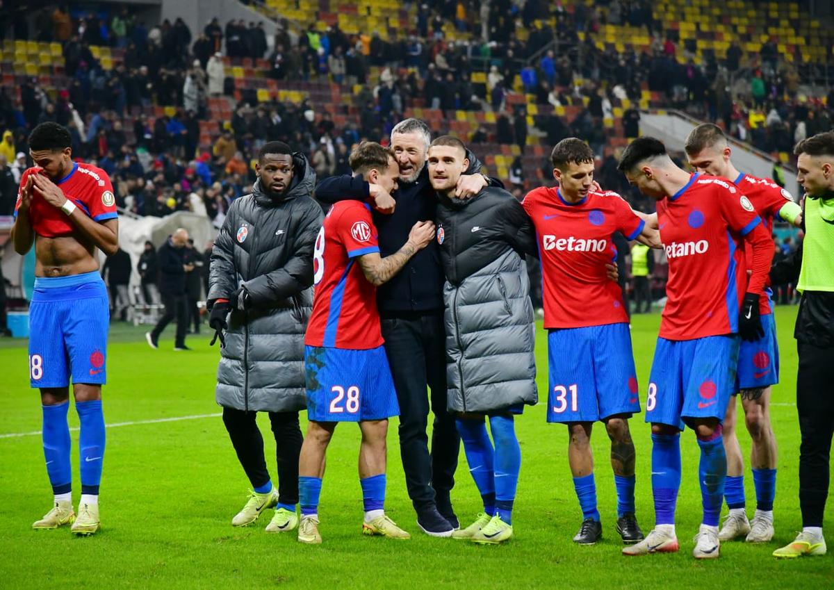 Mihai Stoica a făcut spectacol în fața Peluzei Nord după victoria cu Rapid
