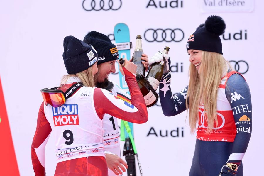 Lindsey Vonn, încă două podiumuri în Cupa Mondială, la 41 de ani și cu implanturi de titaniu în genunchi