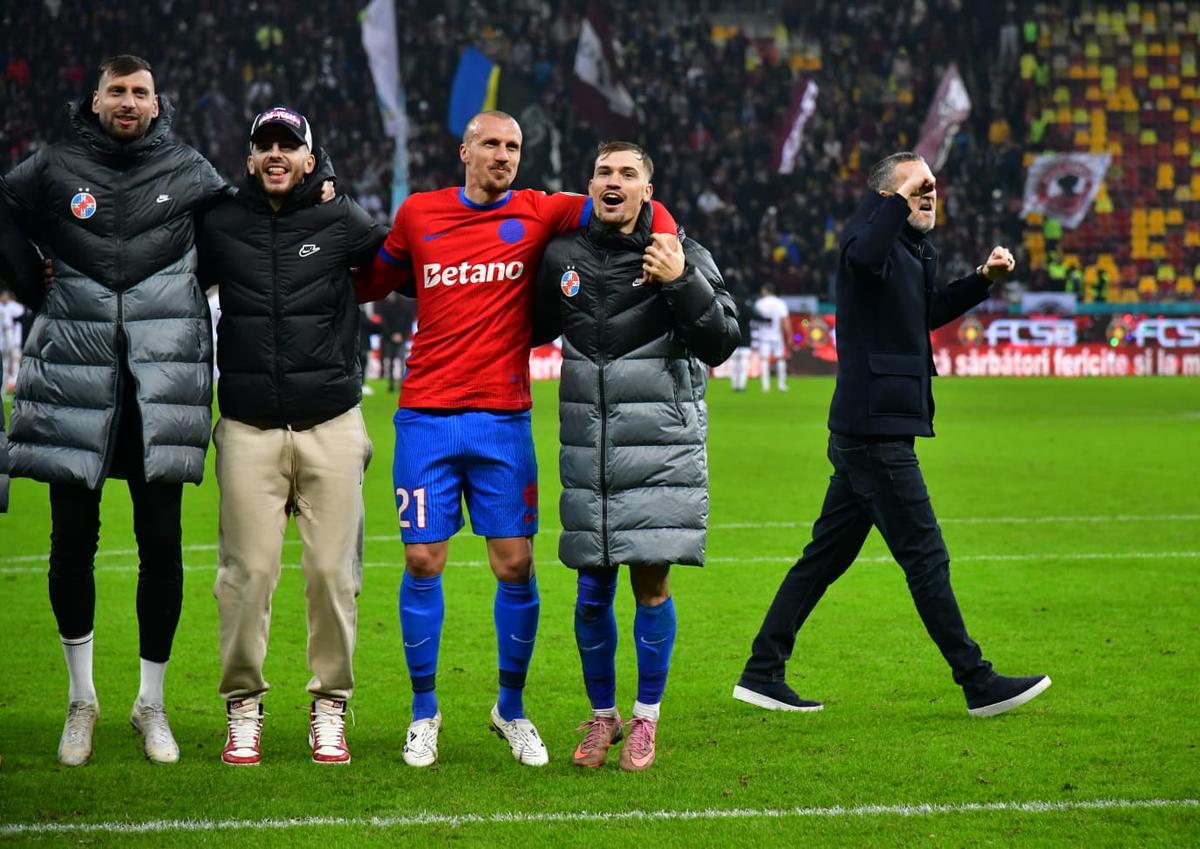 Mihai Stoica a făcut spectacol în fața Peluzei Nord după victoria cu Rapid