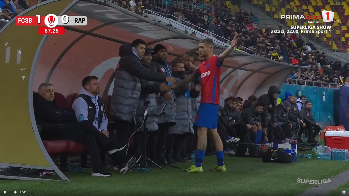Daniel Bîrligea, furios după ce a fost schimbat în FCSB - Rapid