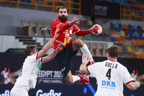 Jorge Maqueda în disputa contra Germaniei FOTO IHF
