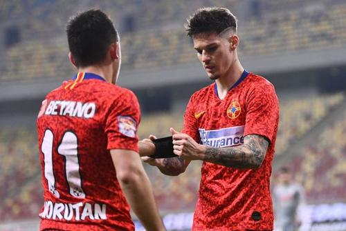 Dennis Man și Olimpiu Moruț pe vremea când făceau furori în tricoul FCSB-ului