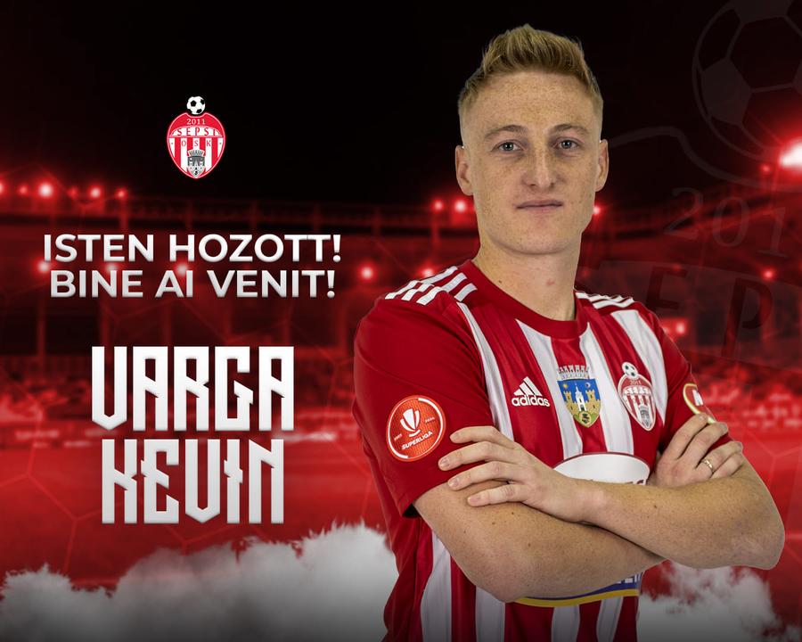 Sepsi l-a transferat pe Kevin Varga, sursa: facebook Sepsi Primul transfer făcut de Sepsi în această iarnă » Jucător cu 14 selecții în naționala Ungariei