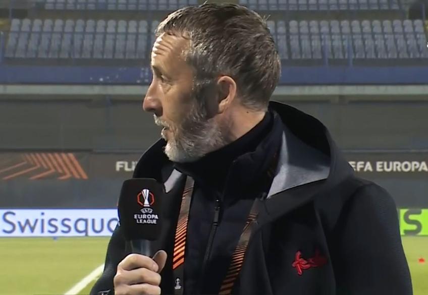 Mihai Stoica, înainte de Dinamo Zagreb - FCSB / FOTO: Captură TV @Prima Sport 1