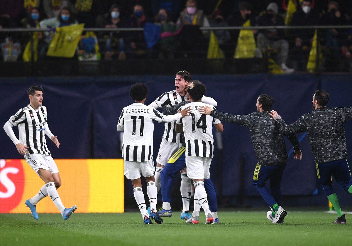 Villarreal - Juventus 1-1. Vlahovic n-a fost de ajuns! „Bătrâna Doamnă” ratează victoria în Spania, iar calificarea se va decide în retur