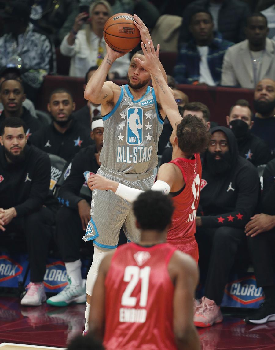 Stepf Curry în acțiune Diamante din altă lume » Spectacol total în NBA All-Star Game! Lebron James și Steph Curry, printre vedetele care au participat