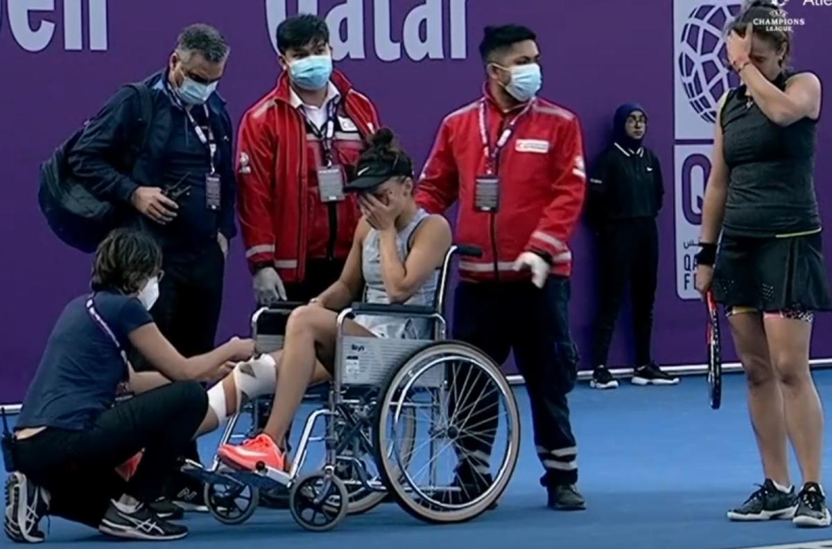 Jaqueline Cristian s-a accidentat în meciul cu Daria Kasatkina
