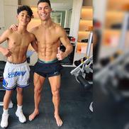 Cristiano Ronaldo, alături de fiul lui // sursă foto: Instagram @ cristiano