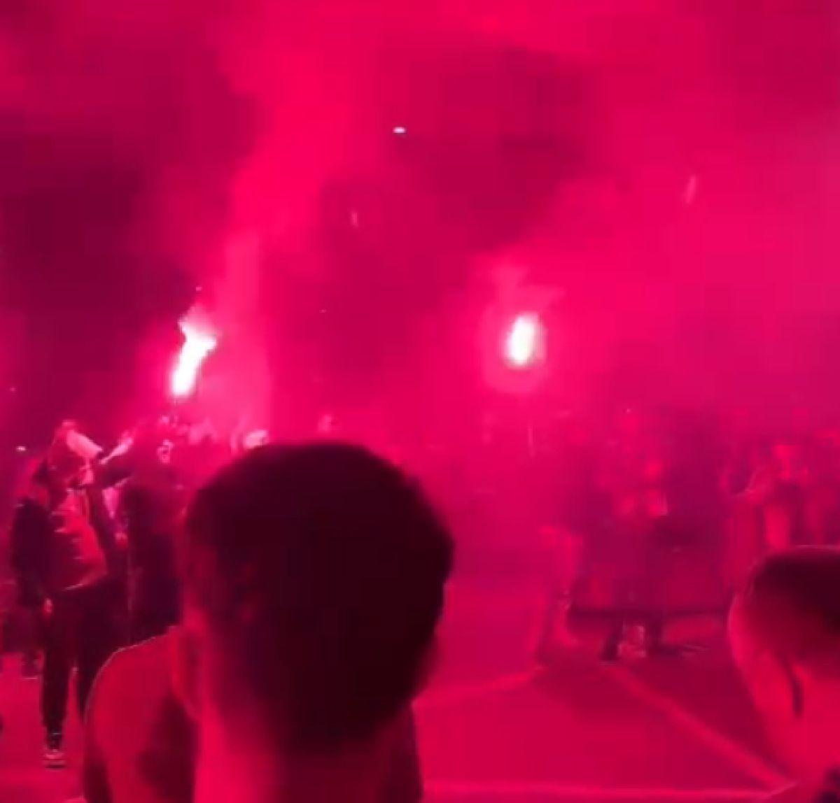 Imagini senzaționale suprinse joi seara, la Cluj! Infern în fața hotelului lui Dinamo