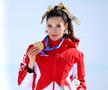 Eileen  Gu cu medalia de aur cucerită duminică  FOTO Guliver/GettyImages