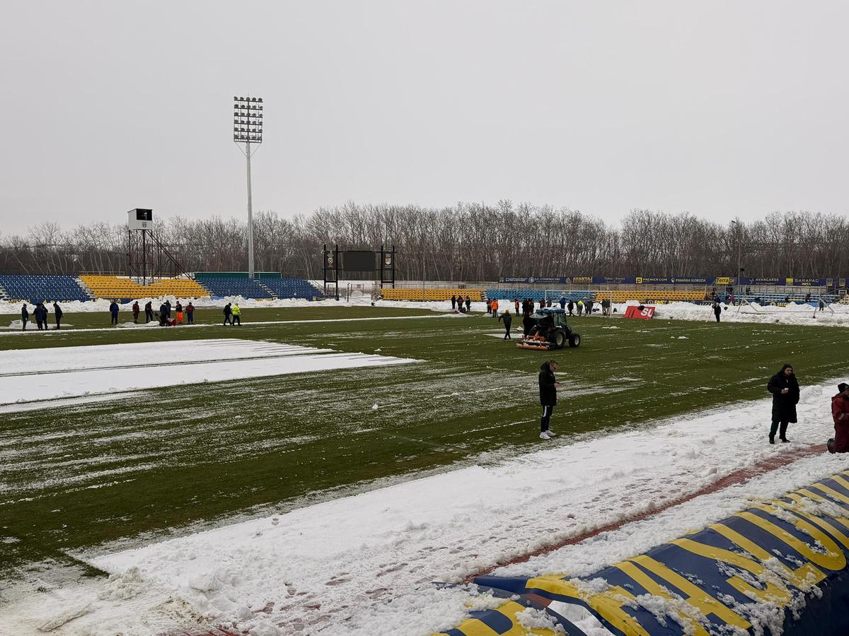 Stadionul din Slobozia, înaintea meciului cu Universitatea Craiova