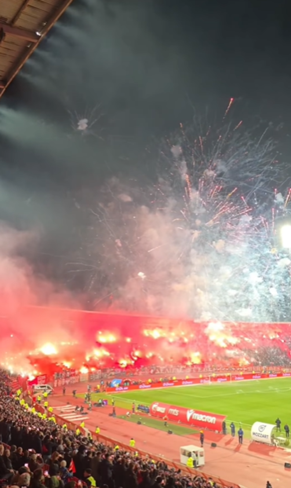 Incidente la Steaua Roșie Belgrad - Partizan 3-0