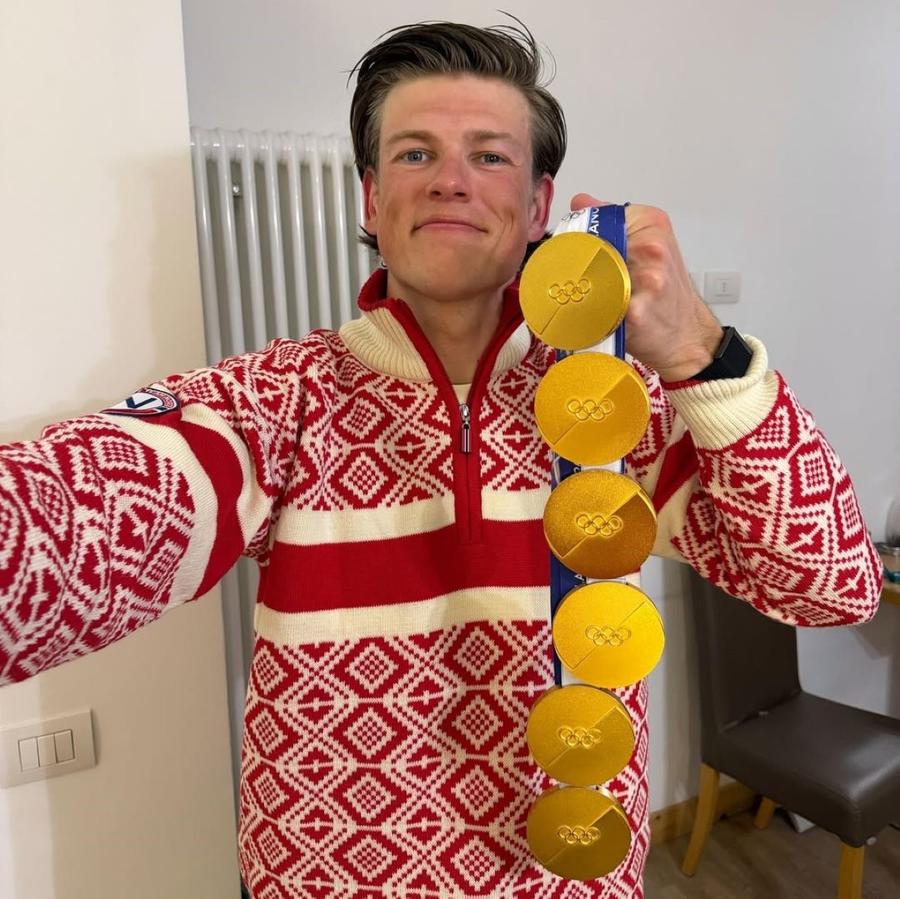 Johannes Klaebo și cele 6 medalii olimpice de aur de la Milano Cortina Foto: Instagram O țară cu o populație de sub 6 milioane de locuitori, număr record de medalii la Jocurile Olimpice de iarnă