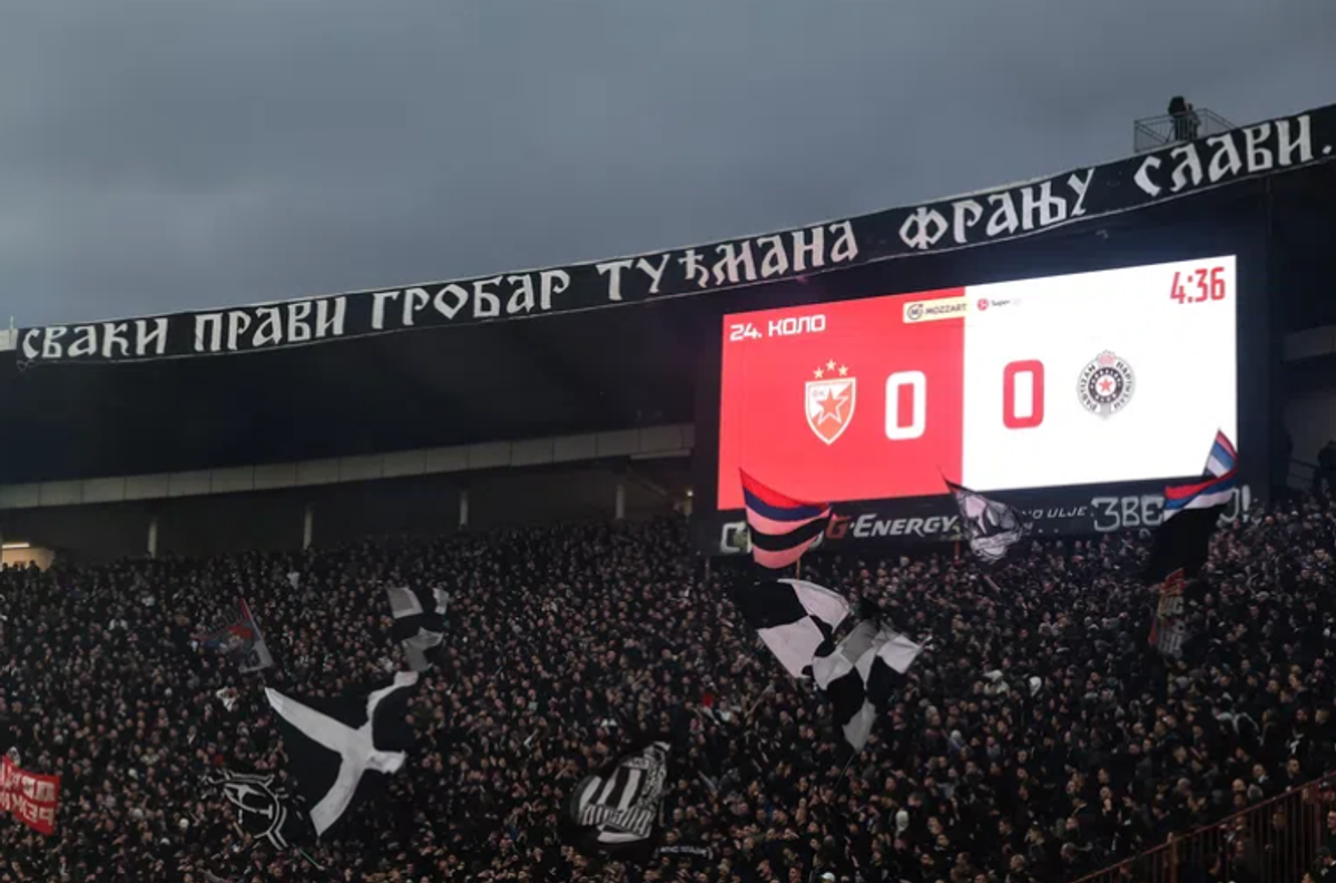 Incidente la Steaua Roșie Belgrad - Partizan 3-0