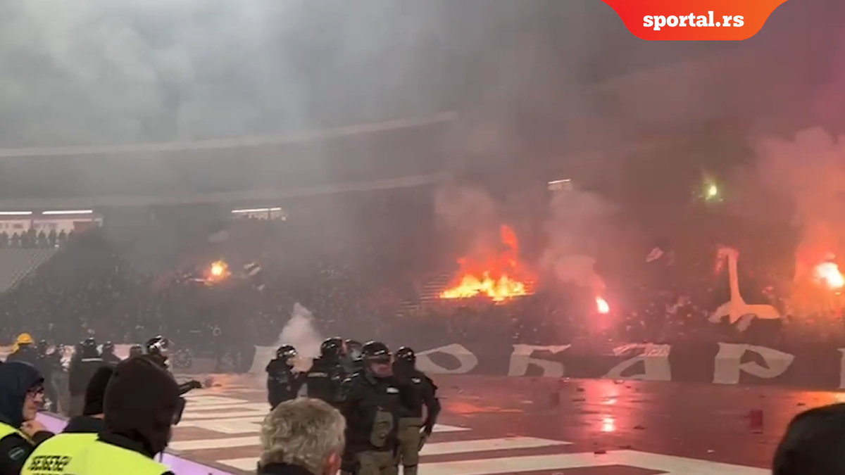 Incidente la Steaua Roșie Belgrad - Partizan 3-0