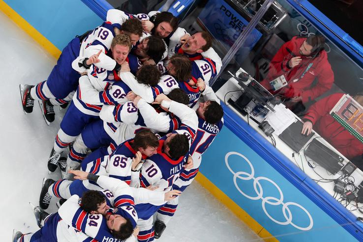 Cele mai tari imagini din SUA - Canada, finala turneului de hochei la Jocurile Olimpice // FOTO: Getty Images