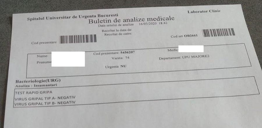CORONAVIRUS / Libertatea » Al doilea pacient din România mort din cauza COVID-19 fusese testat luni doar de gripă