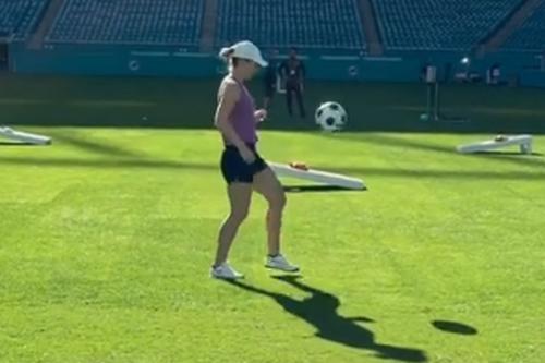 Simona Halep, pe „Hard Rock Stadium” // foto: captură Instagram @ simonahalep