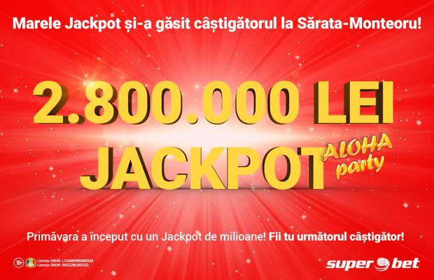 A lovit un Jackpot de peste 2.8 milioane de lei!