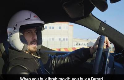 „Când îl cumperi pe Ibrahimovic, cumperi un Ferrari” » Zlatan, show pe circuitul de Formula 1, alături de Leclerc și Sainz