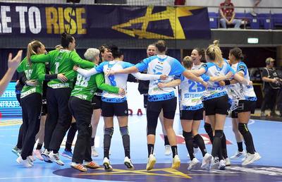 Calificare ca rezolvată! 10 goluri diferență în turul Rapid - CSM București, derby-ul 100% românesc pentru sferturile Ligii Campionilor