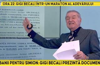 Gigi Becali a arătat la TV cum s-a folosit de FCSB pentru a împrumuta partidul! » Argăseală a semnat actele