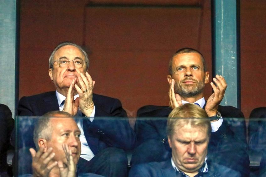 Florentino Perez (Stânga sus), alături de Alexander Ceferin // foto: Imago