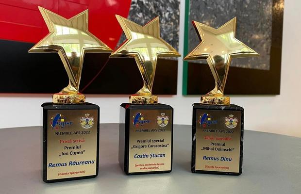 Costin Ștucan, Remus Răureanu și Remus Dinu, jurnaliștii GSP laureați la Premiile Gazetăriei Sportive 2022