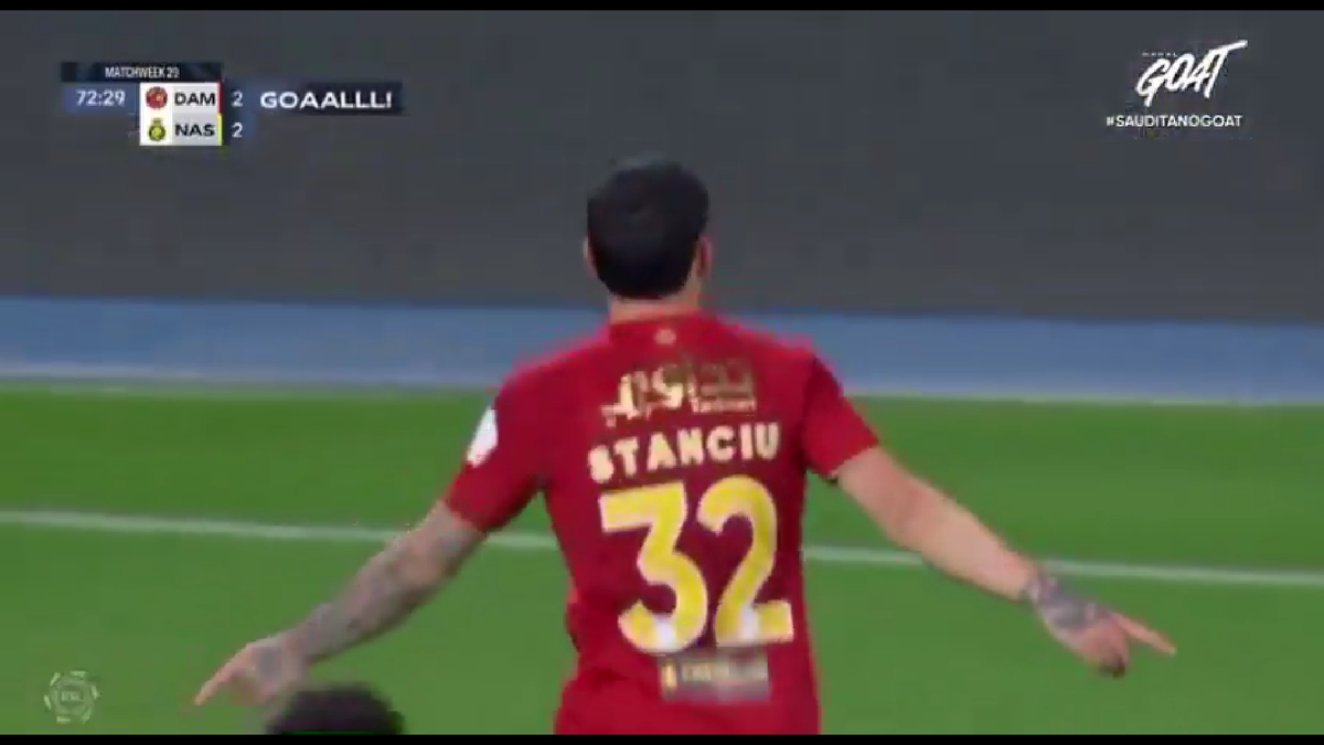 Golul superb marcat de Nicolae Stanciu în Damac - Al Nassr Riyadh