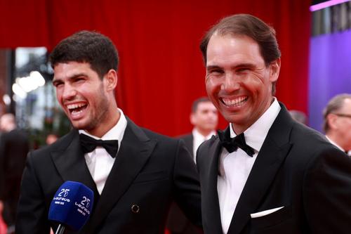 Rafael Nadal alături de Carlos Alcaraz la Gala Laureus 2025 Foto: Guliver/GettyImages