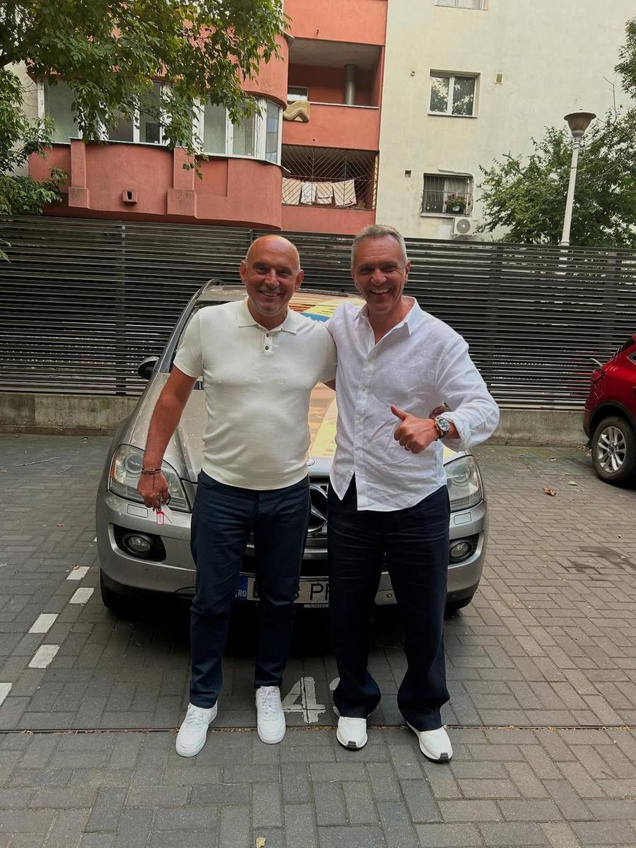 Decebal Rădulescu (dreapta), alături de Florin Prunea / Sursă foto: Instagram Șocant! Mihai Rotaru, față în față cu jurnalistul Decebal Rădulescu: „Hai afară să ne batem! Ești prea obraznic”