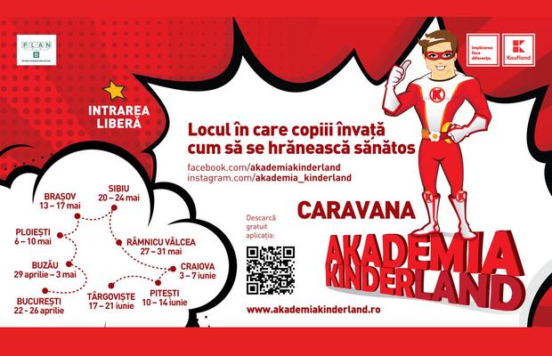 Începe Caravana Akademia Kinderland, ediția a 9-a: proiectul educațional dedicat alimentației sănătoase ajunge în 9 orașe