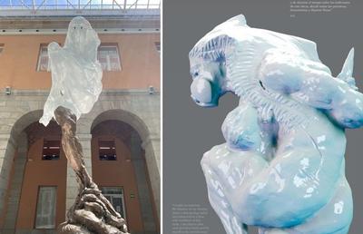 WTF?! Imagini HORROR în Spania! O sculptură dedicată victimelor COVID-19 a stârnit repulsie generală: „O fantomă care se c**ă!”