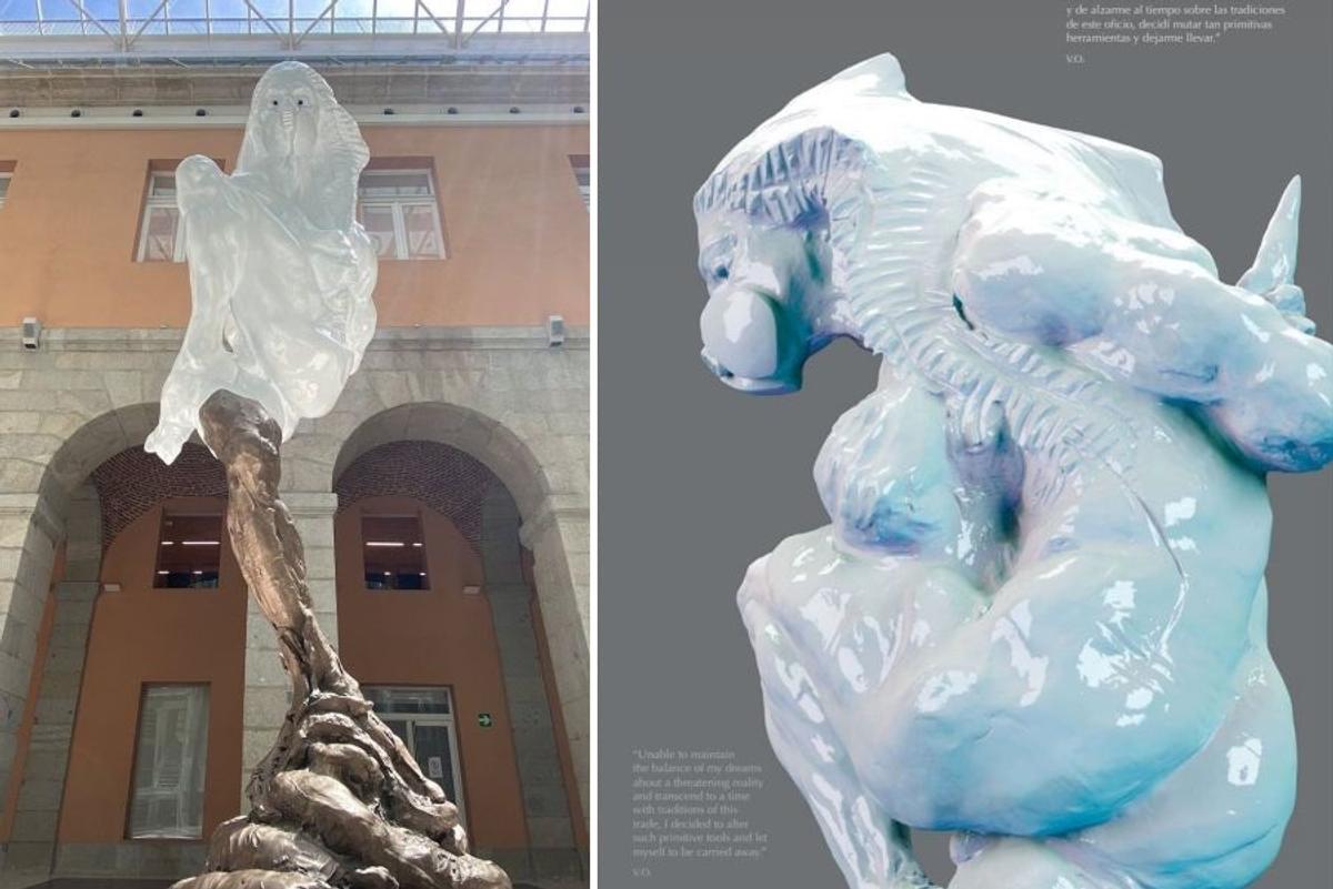 WTF?! Imagini HORROR în Spania! O sculptură dedicată victimelor COVID-19 a stârnit repulsie generală: „O fantomă care se c**ă!”
