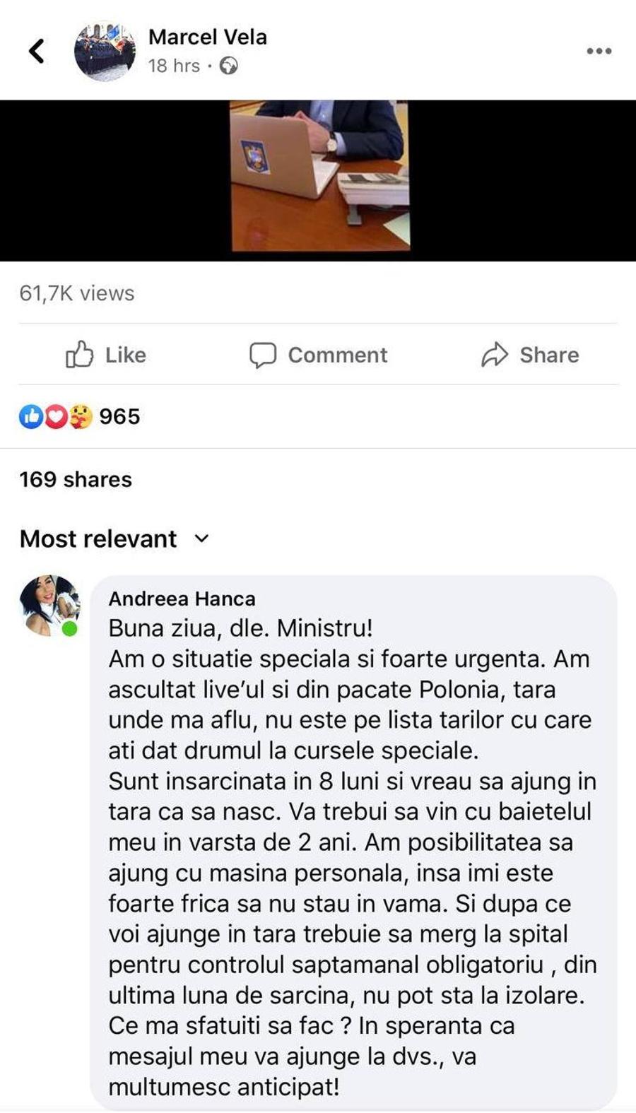 Soția lui Sergiu Hanca, Andreea, apel din Polonia pentru a reveni în România să nască: „Îmi este foarte frică să nu stau în vamă”