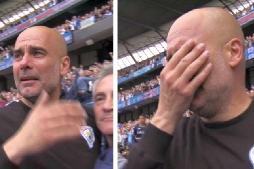 Pep Guardiola, la finalul meciului cu Aston Villa / Captură Twitter